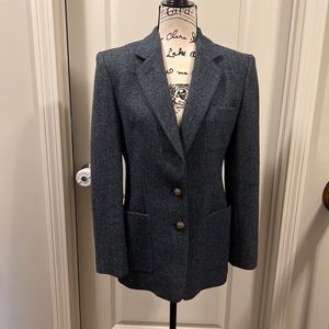 Vintage Ralph Lauren USA 100% WOOL Herringbone TWEED Blazer Sz 6